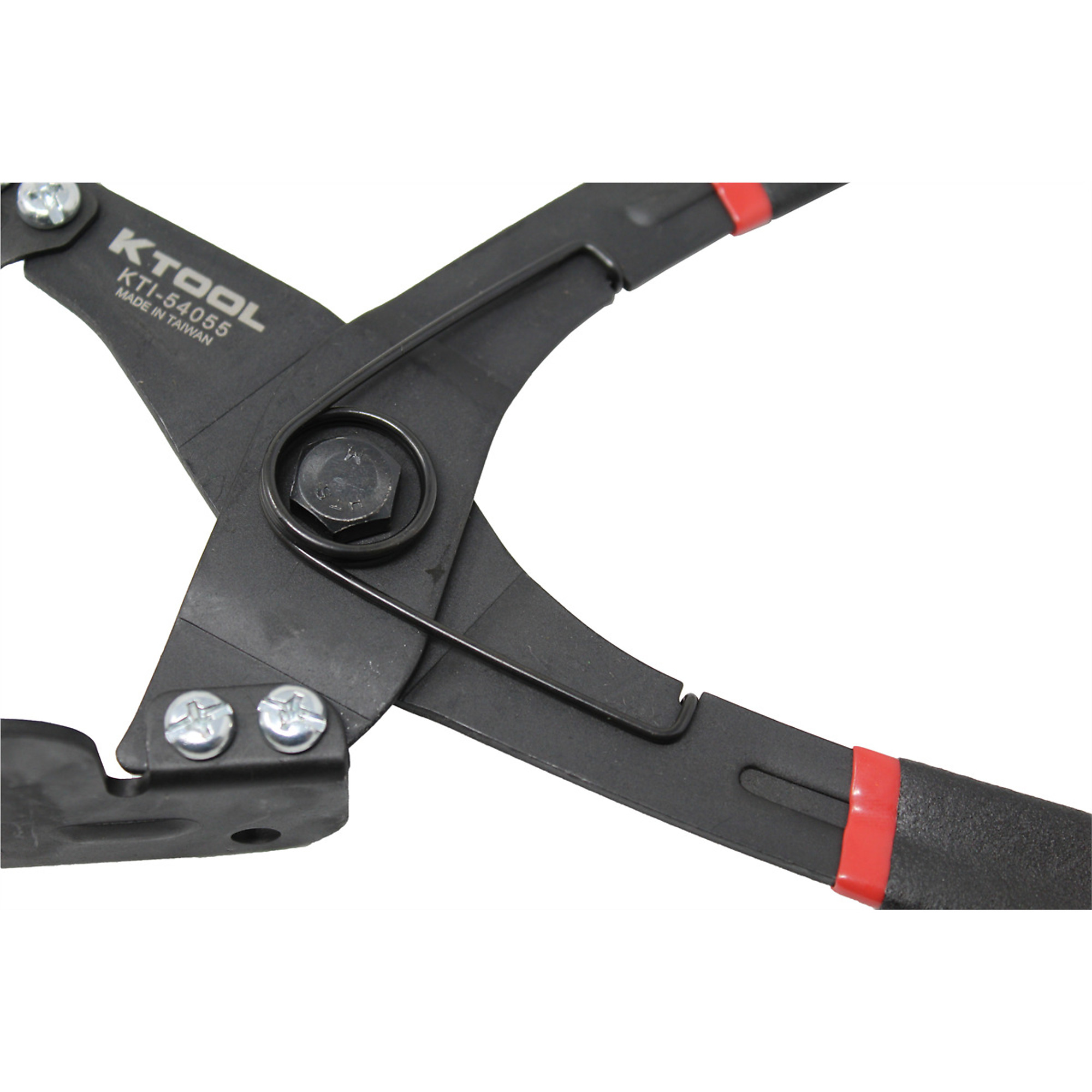 K Tool International Heavy-Duty Pliers Exhaust Grommet — Cushioned Handles, 25 Degree Offset, Model# KTI54055